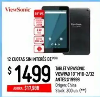 Changomas ViewSonic Viewpad Tablet 10" M10-2/32 oferta