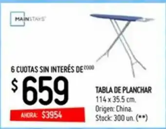 Changomas Tabla de Planchar 114 x 35,5cm oferta