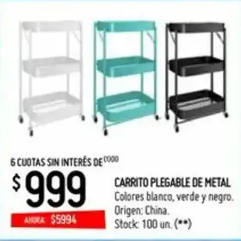 Changomas Carrito Plegable de Metal oferta
