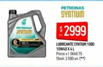 Changomas Petronas Syntium Lubricante 1000 10W40 x 4L oferta