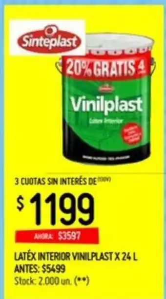 Changomas Sinteplast Vinilplast Latéx Interior x 24L oferta