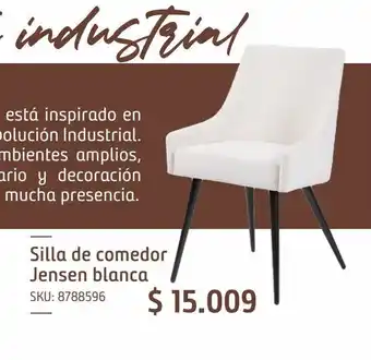Sodimac Silla de comedor jensen blanca oferta