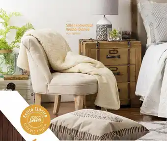 Sodimac Sillón individual vivaldi de tela blanca oferta