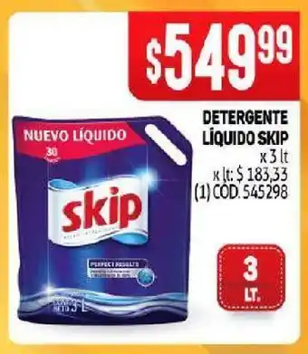 Makro Detergente líquido skip 3lt oferta