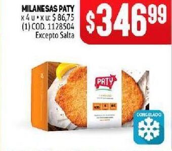 Makro Milanesas paty oferta