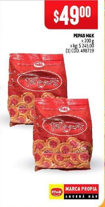 Makro Pepas m&k 200g oferta