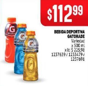 Makro Bebida deportiva gatorade 500ml oferta
