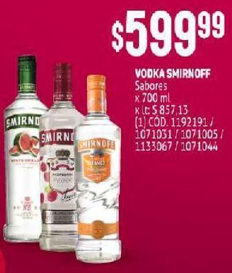 Makro Vodka smirnoff 700ml oferta