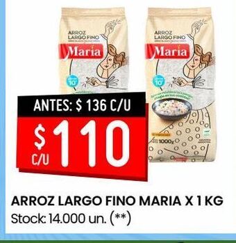 Changomas Arroz largo fino maria x 1 kg oferta