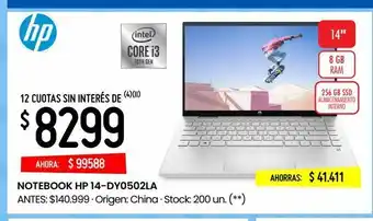 Changomas Notebook hp 14-dy0502la oferta