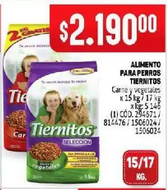 Makro Alimento balanceado para perros tiernitos 15/17 kg oferta