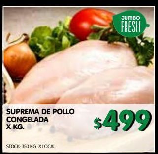 Jumbo Suprema de pollo x kg oferta