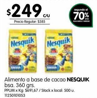 Jumbo Alimento a base de cacao nesquik 360g oferta