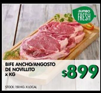 Jumbo Bife ancho/angosto de novillito x kg oferta