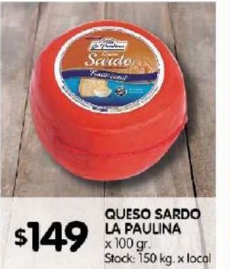 Disco Queso sardo la paulina x 100g oferta