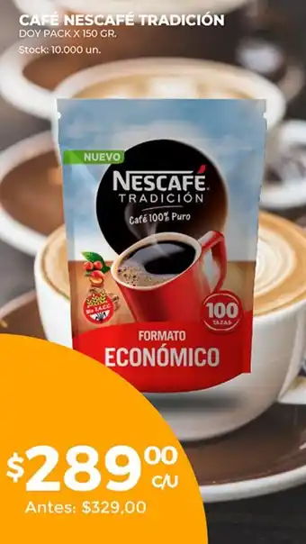 Supermercados Tadicor Café Nescafé Tradición Doy Pack x 150 gr. oferta