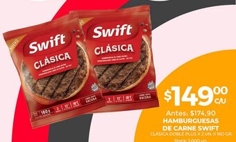 Supermercados Tadicor Swift Hamburguesas de Carne oferta