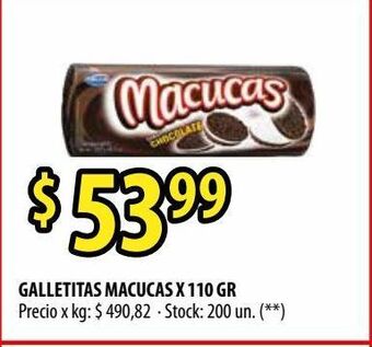 Punto Mayorista Galletitas macucas x 110 gr oferta