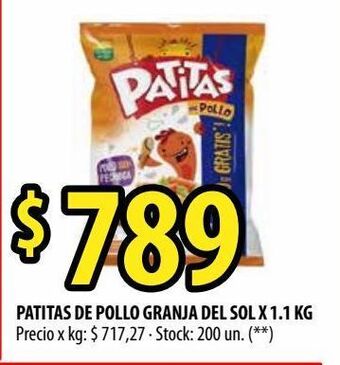Punto Mayorista Patitas de pollo granja del sol x 1.1 kg oferta