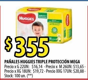 Punto Mayorista Pañales huggies triple protección mega oferta