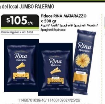 Jumbo Fideos rina matarazzo oferta
