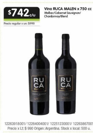 Jumbo Vino ruca malen oferta