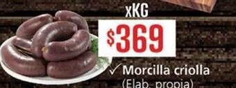 Supermercados Aiello Morcilla Criolla oferta