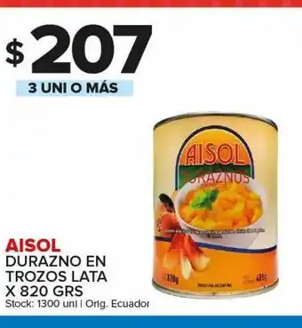Carrefour Maxi Durazno en trozos lata aisol oferta