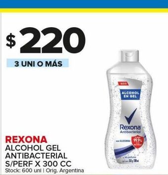 Carrefour Maxi Alcohol gel antibacterial rexona oferta