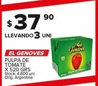 Carrefour Maxi El genoves pulpa de tomate x 520 gr oferta