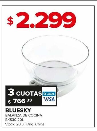 Carrefour Maxi Balanza de cocina bluesky oferta