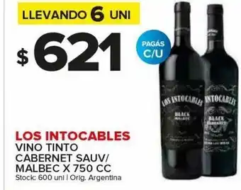 Carrefour Maxi Vino tinto los intocables oferta