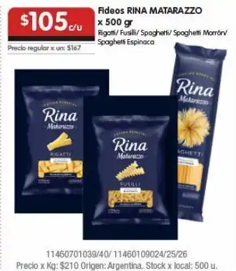 Disco Fideos rina matarazzo 500g oferta