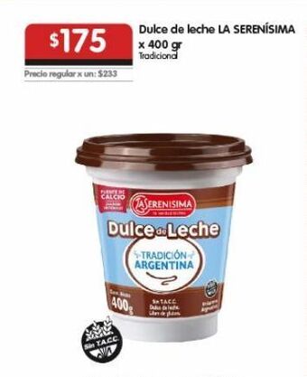 Disco Dulce de leche la serenísima 400g oferta