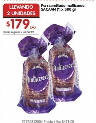 Disco Pan semillado multicereal sacaan oferta