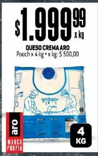 Makro Queso crema aro 4kg oferta