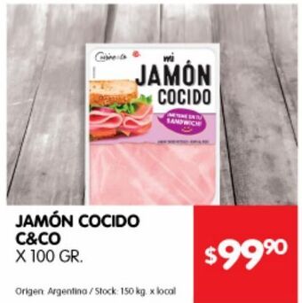 Disco Jamón cocido cuisine & co 100g oferta