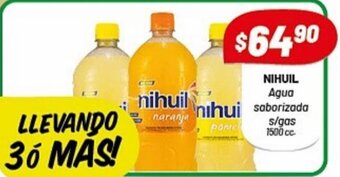 Almacor Nihuil Agua saborizada s/gas 1500cc oferta