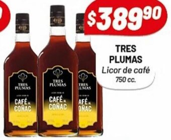 Almacor Tres Plumas Licor de café 750cc oferta