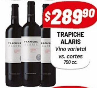 Almacor Trapiche Alaris vino varietal vs cortes 750cc oferta