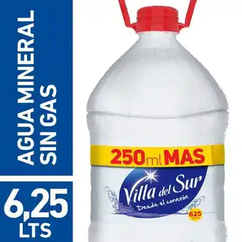 Carrefour Agua de mesa villa del sur sin gas bidón 6.25 l. oferta