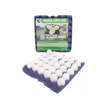 Carrefour Huevo blanco grande granja santa rita maple x 30 uni oferta