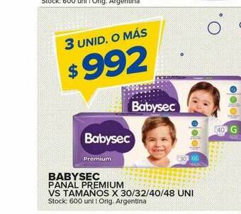 Carrefour Maxi Babysec Panal Premium Vs Tamanos oferta