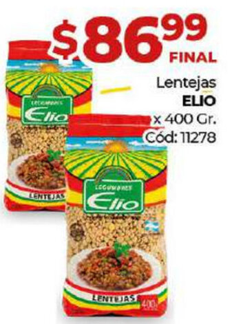 Diarco Lentejas ELIO x 400 Gr. oferta