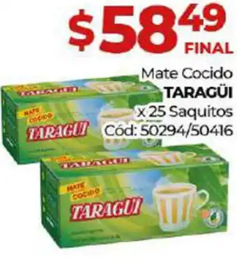 Diarco Mate Cocido TARAGÜI x 25 Saquitos oferta