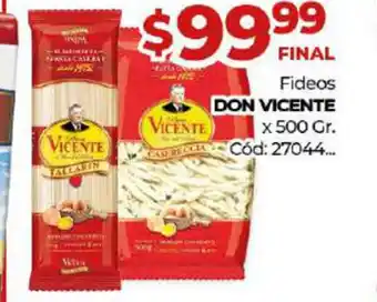 Diarco Don Vicente Fideos x 500 gr oferta