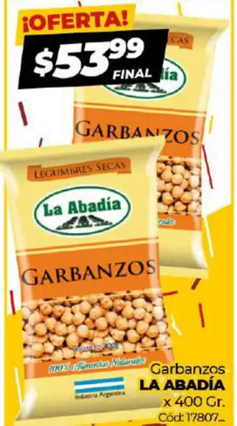 Diarco La Abadía garbanzos x 400 gr oferta