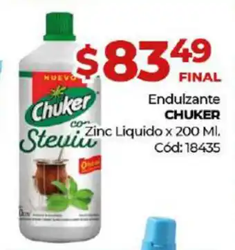 Diarco Chuker Endulzante Zinc Liquido x 200 ml oferta