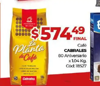 Diarco Cabrales Cafè 80 Aniversario x 1. 04 kg oferta