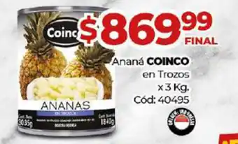 Diarco Coinco Anaña en Trozos x 3 kg oferta